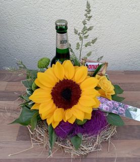 Blumengesteck zum Vatertag /Sonnenblume