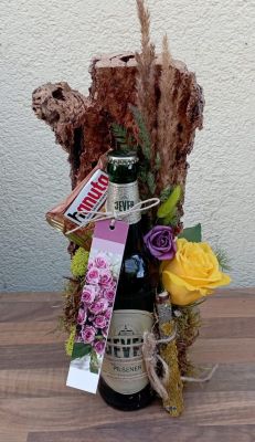 Gesteck zum Vatertag/ Rose