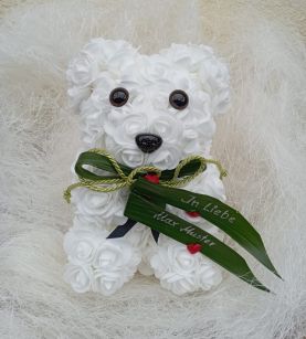 Teddy Kindergrab weiß