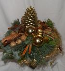 Adventsstrauß/ Weihnachtsstrauß in gold