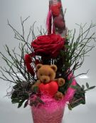 Valentinsgesteck mit Herzteddy