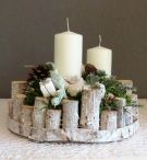 Adventsgesteck/ Weihnachtsgesteck im Birkenkranz Naturmaterialien